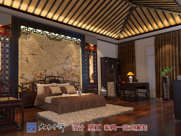 遼寧盤錦220平米別墅中式設(shè)計，感受中式別墅中式裝修的氣息